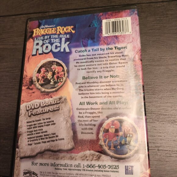JIM HENSON'S FRAGGLE ROCK LIVE BY THE RULE OF THE ROCK,2005 DVD - Picture 2 of 3